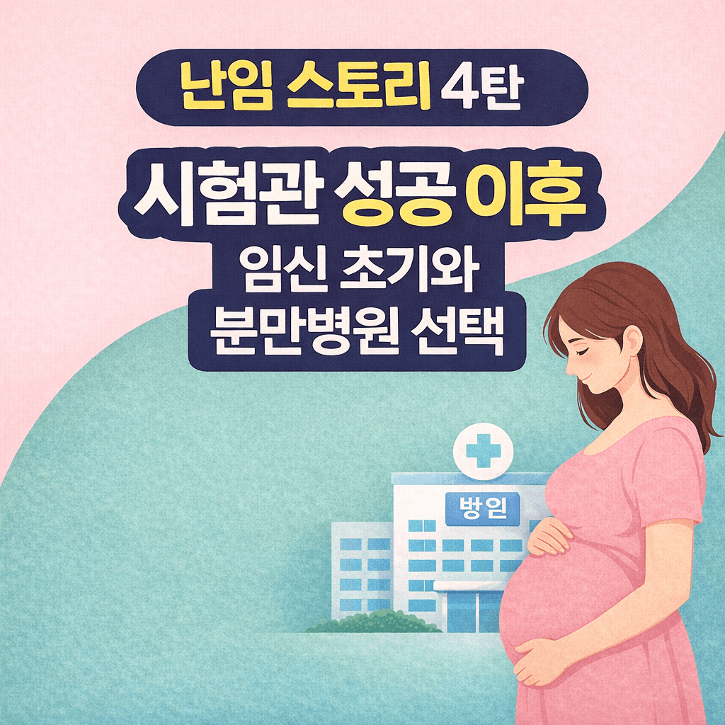 난임 스토리 4탄 시험관 성공 이후 임신 초기와 분만병원 선택 과정을 담은 썸네일 이미지