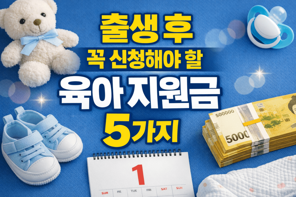 출생 후 꼭 신청해야 할 육아 지원금 5가지 신청 순서 2026년 기준