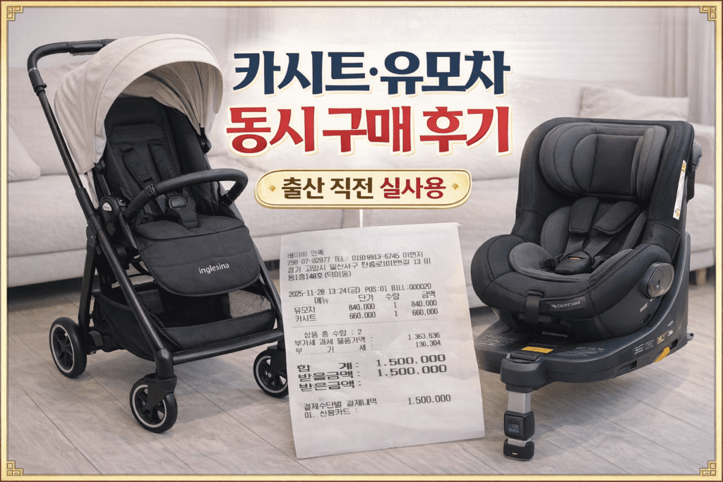 카시트 유모차 동시 구매 후기 썸네일