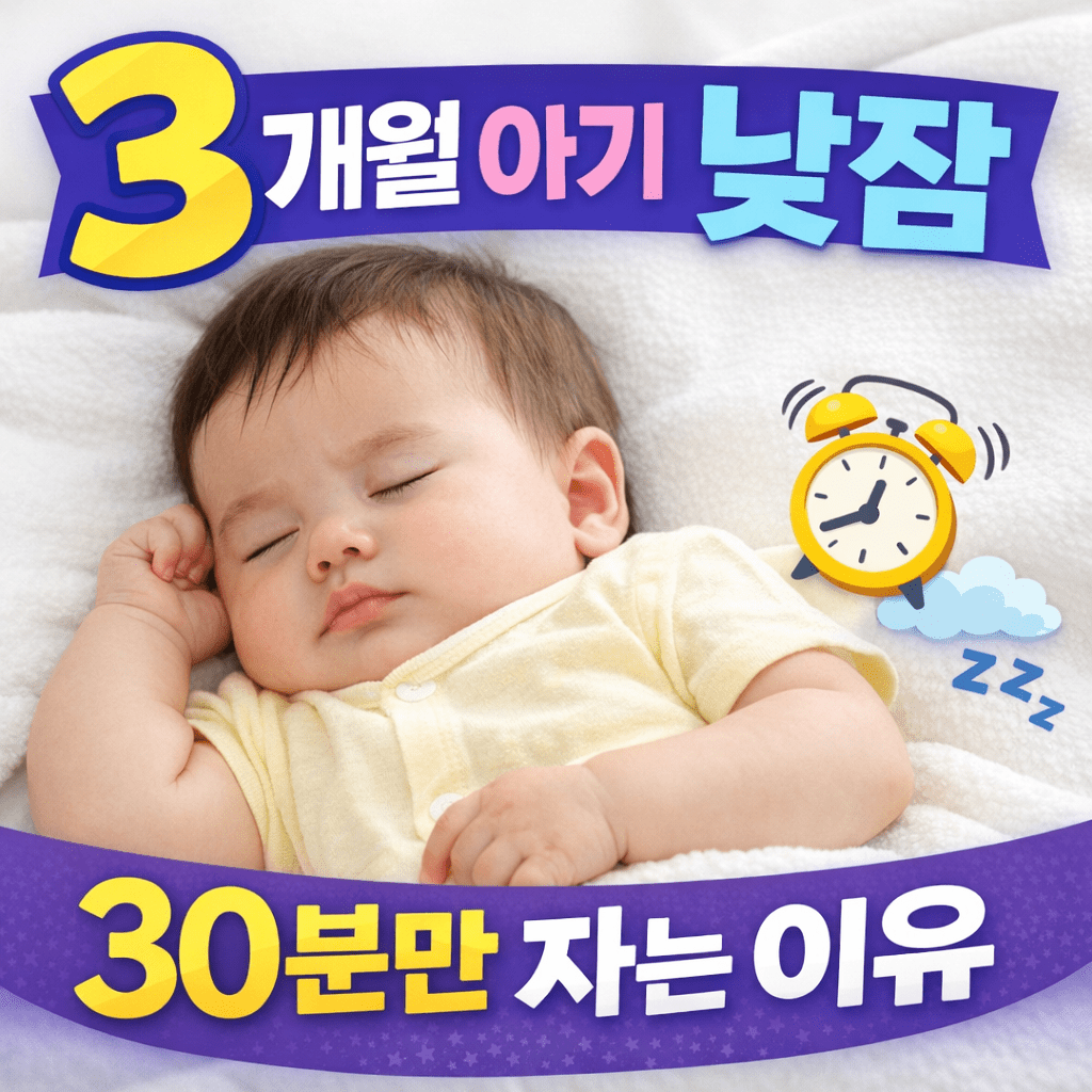 3개월 아기 낮잠이 30분으로 짧은 이유와 수면 패턴