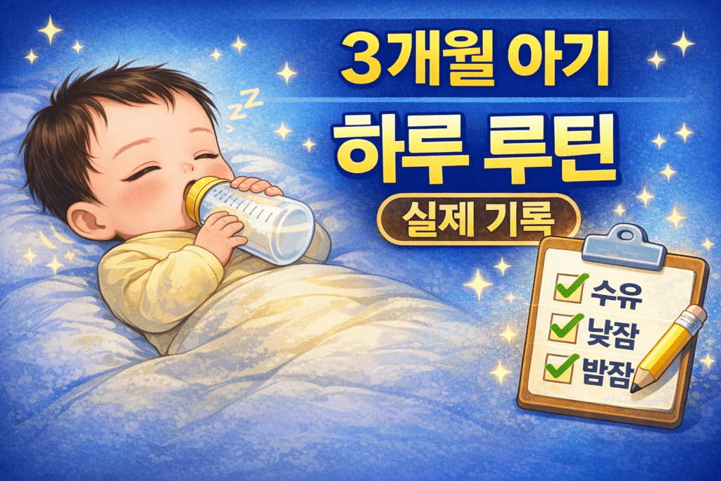 3개월 아기 하루 루틴 수유 낮잠 밤잠 실제 육아 기록