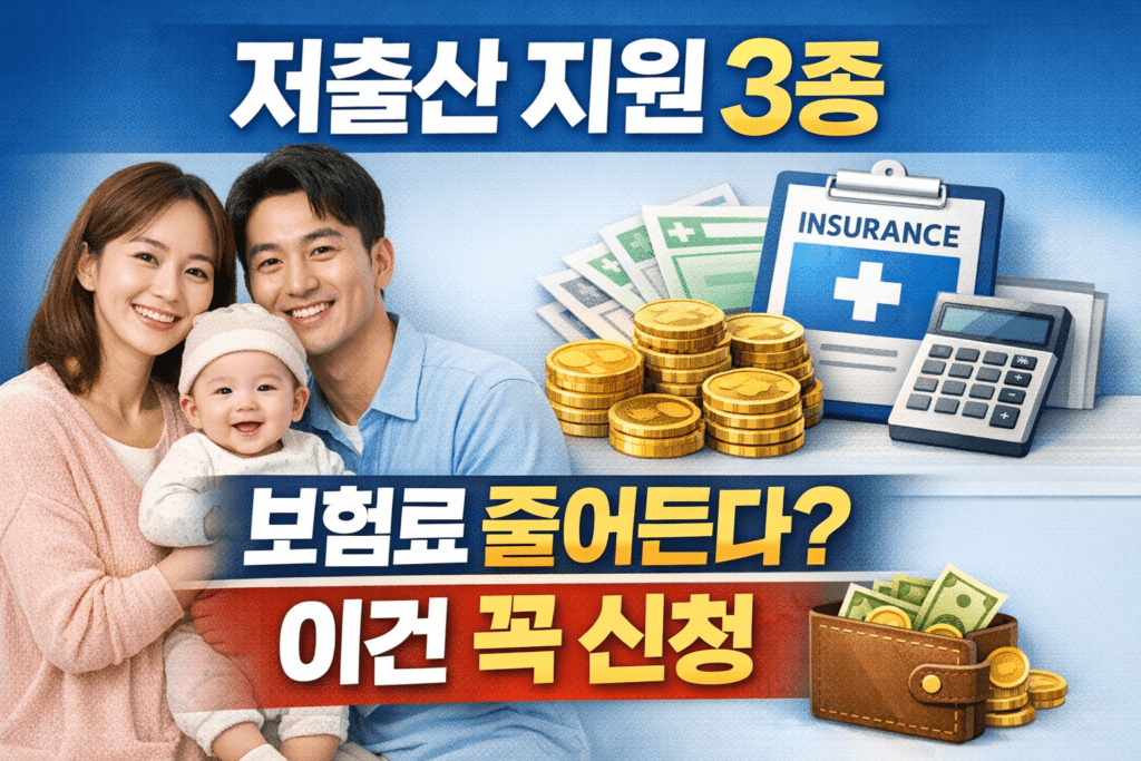 저출산 지원 3종 세트 보험료 할인 납입유예 대출이자 유예 2026 정책 정리